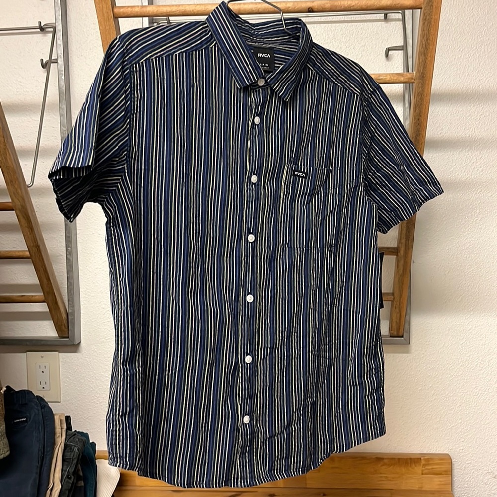 RVCA Endless Seersucker SS Woven MDY Small